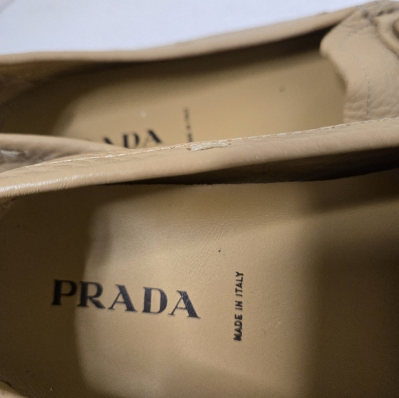 Prada Tan Buckle Driving Mocassin Size 38.5 - Picture 6 of 7